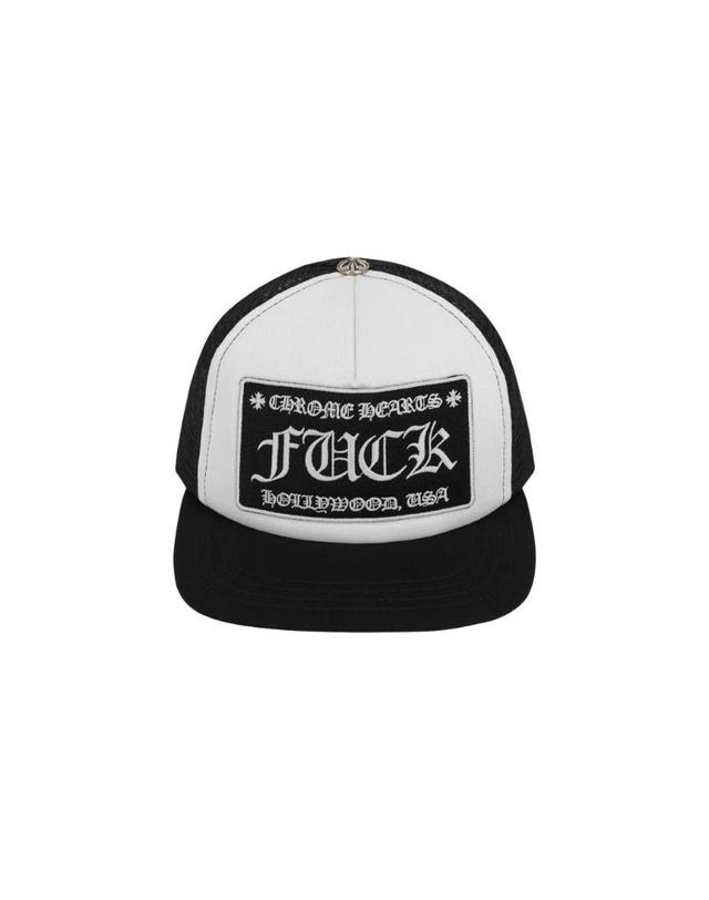 크롬 하츠 크롬하츠 [해외직구] 크롬하츠 퍽 할리우드 트러커햇 블랙 화이트 88613 착용컷