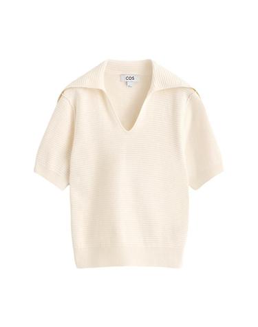 [해외직구] 코스 세일러 칼라 니티드 탑 오프 화이트 1346376001 1346376001