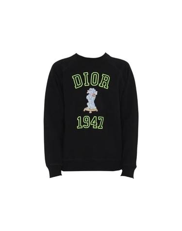 [해외직구] 디올 자수 크루넥 바비 스웨트셔츠 블랙 483J634A0912-C980
