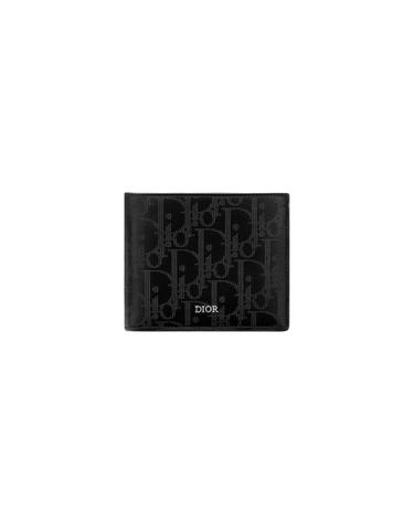 [해외직구] 디올 컴팩트 지갑 블랙 디올 오블리크 갤럭시 레더 2ESBC027VPD-H03E