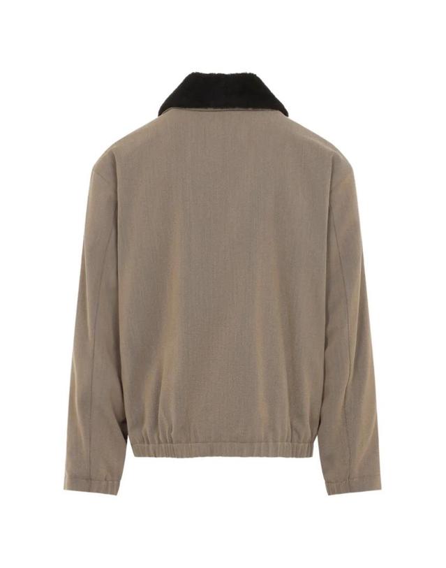 조르지오 아르마니 조르지오알마니 [해외직구] 조르지오아르마니 shearling collar wool jacket GM004032TE22902 착용컷