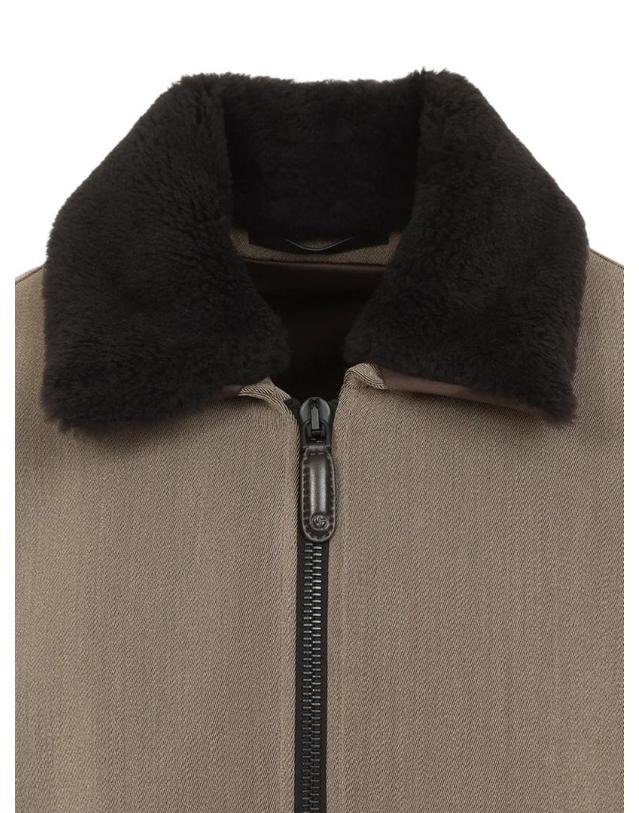 조르지오 아르마니 조르지오알마니 [해외직구] 조르지오아르마니 shearling collar wool jacket GM004032TE22902 착용컷