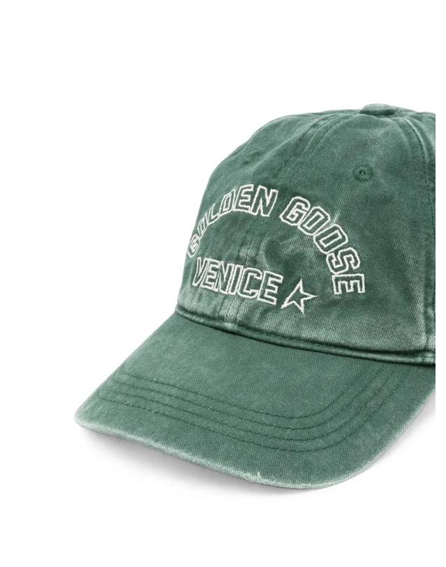 골든구스 [해외직구] Golden Goose 로고 자수 베이스볼 캡 모자 GUP02837P002618 착용컷