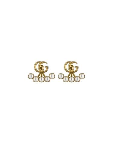 [해외직구] 구찌 펄 더블 G 이어링 골드 629565-I4620-8078