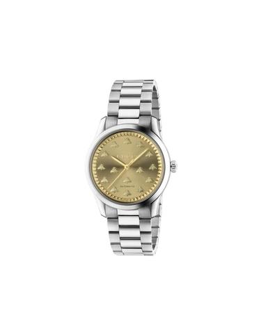 [해외직구] 구찌 G 타임리스 쿼츠 38mm 스테인리스 스틸 골드 YA1264191