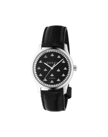 [해외직구] 구찌 G 타임리스 오토매틱 42mm 레더 블랙 YA126286