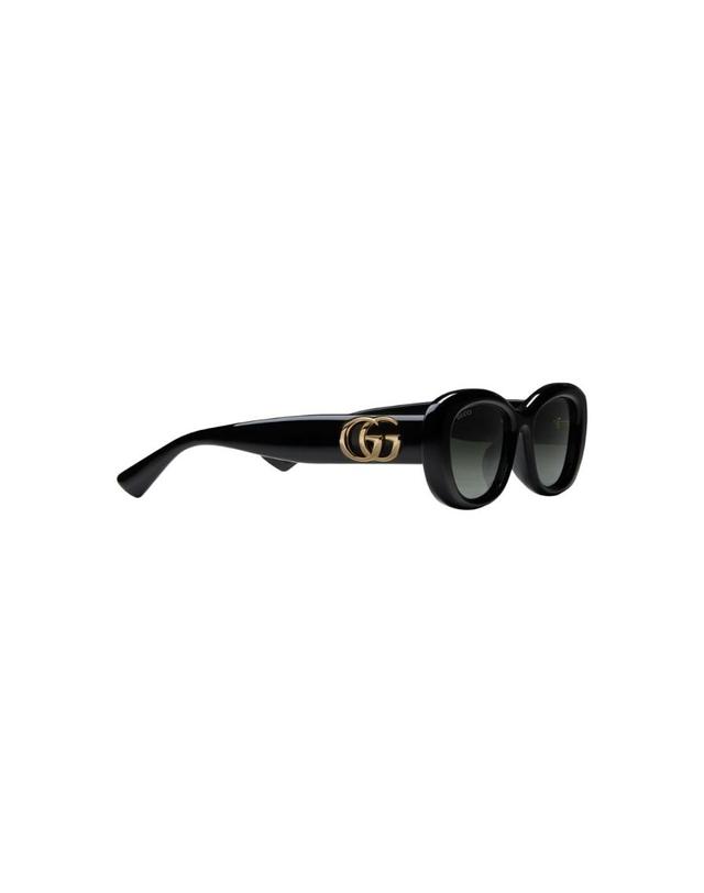 구찌 [해외직구] 구찌 로우 노즈 브릿지 오발 선글라스 샤이니 블랙 819533-J1691-1012 착용컷