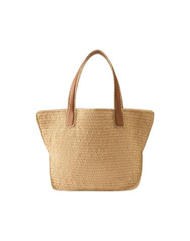 [해외직구] 헬렌 카민스키 리요니 라피아 크로쉐 토트 내츄럴 코토 BAG52302