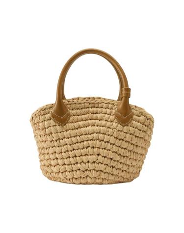 [해외직구] 헬렌 카민스키 라야 라피아 핸드메이드 바스켓 백 내츄럴 샤르트뢰즈 BAG52020