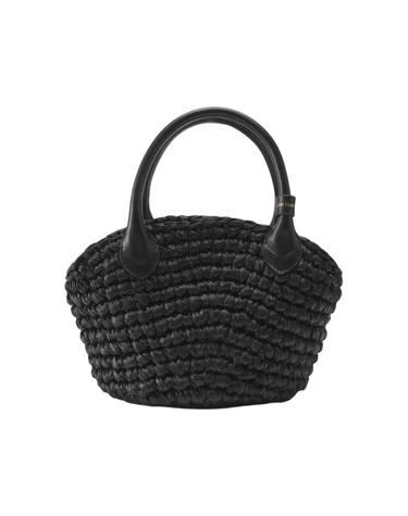 [해외직구] 헬렌 카민스키 라야 라피아 핸드메이드 바스켓 백 차콜 블랙 BAG52020