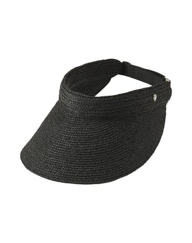 [해외직구] 헬렌 카민스키 커스틴 라피아 브레이드 바이저 차콜 HAT52474