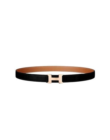 [해외직구] 에르메스 미니 콘스탄스 벨트 버클 리버시블 레더 스트랩 스위프트 앱송 24mm   로즈 골드 하드웨어 누아 골드 H064545CDZ2/H052150CABV