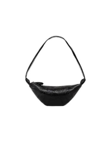 [해외직구] 르메르 미디움 크루아상 백 코티드 코튼 블랙 BG0001-LF1329-999