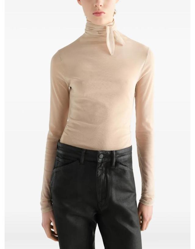 르메르 [해외직구] 르메르 발레리나 메시 저지 스카프 탑 TS0053LJ1070 착용컷