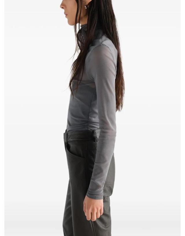 르메르 [해외직구] 르메르 발레리나 메시 저지 스카프 탑 TS0053LJ1070 착용컷