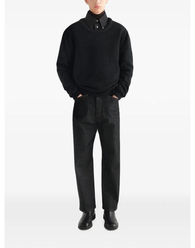르메르 [해외직구] 르메르 알파카 울 혼방 크루 넥 스웨터 PO0035LK1065 착용컷