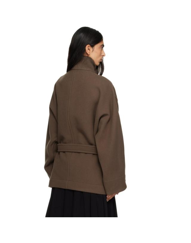 르메르 [해외직구] 르메르 코트 카키 쇼트 더플 코트 262646F059001 착용컷