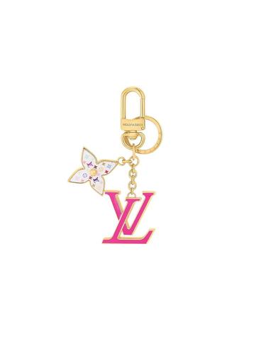 [해외직구] 루이비통 x 무라카미 타카시 LV 아이코닉 모노그램 멀티컬러 키 홀더 푸시아 M02466