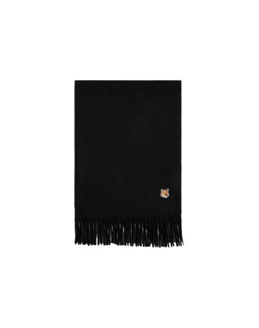 [해외직구] 메종 키츠네 스몰 폭스 헤드 울 머플러 블랙 FU06208BT3004-P199