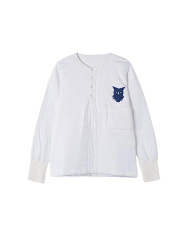 [해외직구] 메종 마르지엘라 아울 로고 패딩 이펙트 헨리 넥 스웨트셔츠 화이트 S30GL0039S23863101