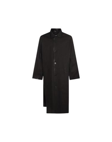 [해외직구] 메종 마르지엘라 롱 코티드 코튼 코트 블랙 S51AH0196S78506961