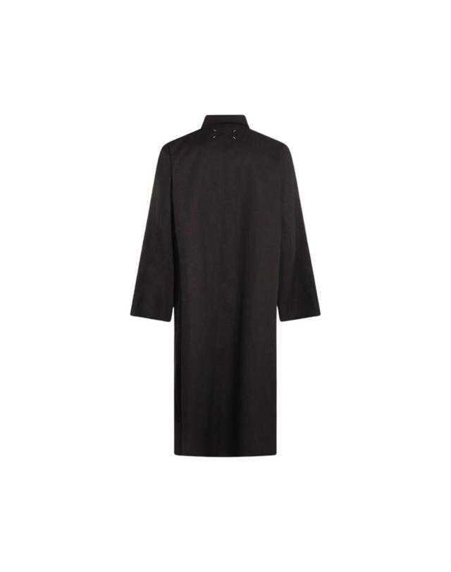 메종마르지엘라 [해외직구] 메종 마르지엘라 롱 코티드 코튼 코트 블랙 S51AH0196S78506961 착용컷
