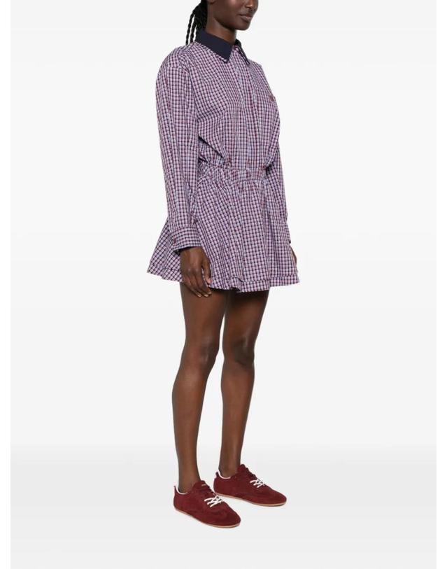 마쥬 [해외직구] Maje 체크 코튼 미니 드레스 MFPRO04944 착용컷