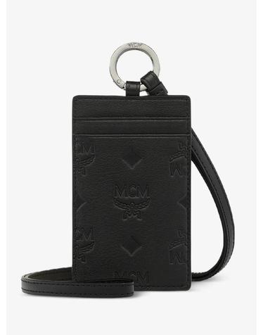 엠씨엠 [해외직구] MCM 엠보스드 모노그램 랜야드 카드홀더 MXZGATA02BK