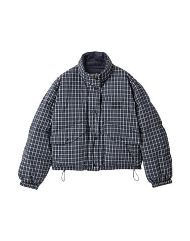 [해외직구] 미우 미우 리버시블 플란넬 다운 자켓 블루 화이트 ML1550-6060-F022X