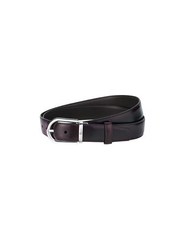 [해외직구] 몽블랑 홀스슈 버클 버건디 30mm 레더 벨트 블루 126014 126014