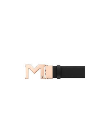 [해외직구] 몽블랑 M 버클 35mm 리버시블 레더 벨트 블랙 블루 127698 127698