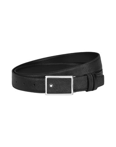 [해외직구] 몽블랑 사토리얼 레더 플레이트 버클 30mm 리버시블 벨트 블랙 222381 222381