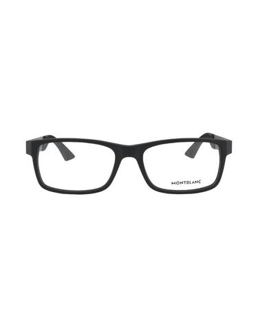 [해외직구] 몽블랑 렉탱귤러 프레임 리사이클 아세테이트 아이글라스 블랙 트랜스패런트 MB0301O-005