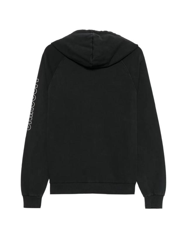 모스키노 [해외직구] 모스키노 logo print zip up hoodie A17214436 착용컷