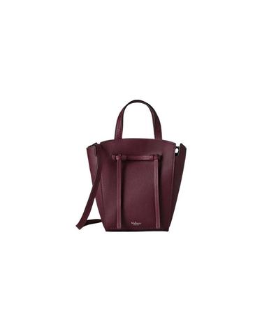 [해외직구] 멀버리 리파인드 플랫 카프 클로벨리 미니 토트 블랙 체리 RL7963-635K560