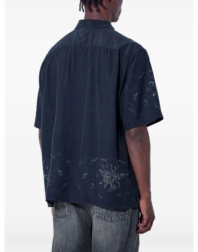 아워 레가시 아워레거시 [해외직구] 아워레가시 에브리 자수 반소매 셔츠 M4262ESV 착용컷