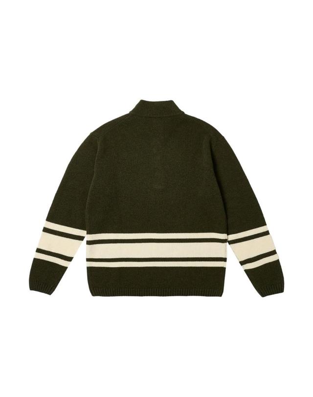 팔라스 [해외직구] 팔라스 x C P 컴퍼니 퍼넬 넥 니트 올리브 23FW 16CSKN014A110066J651 착용컷