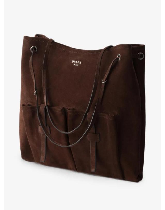 프라다 [해외직구] 프라다 Route large suede bag 1BC289VOOO2C4S 착용컷