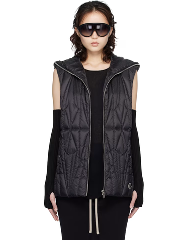 [해외직구] 릭오웬스 패딩 Moncler    블랙 지오카모 지플락 다운 베스트 261232F061008