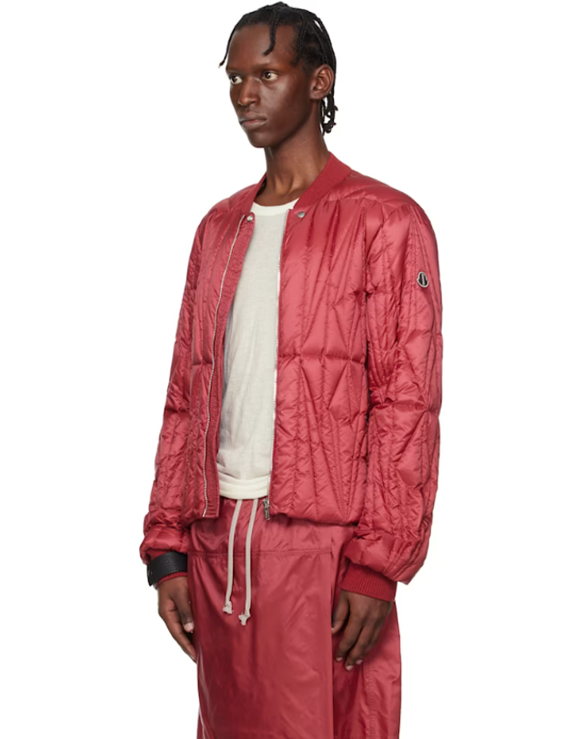 릭오웬스 [해외직구] 릭오웬스 패딩 Moncler 레드 지오카모 플라이트 재킷 261232M178007 착용컷