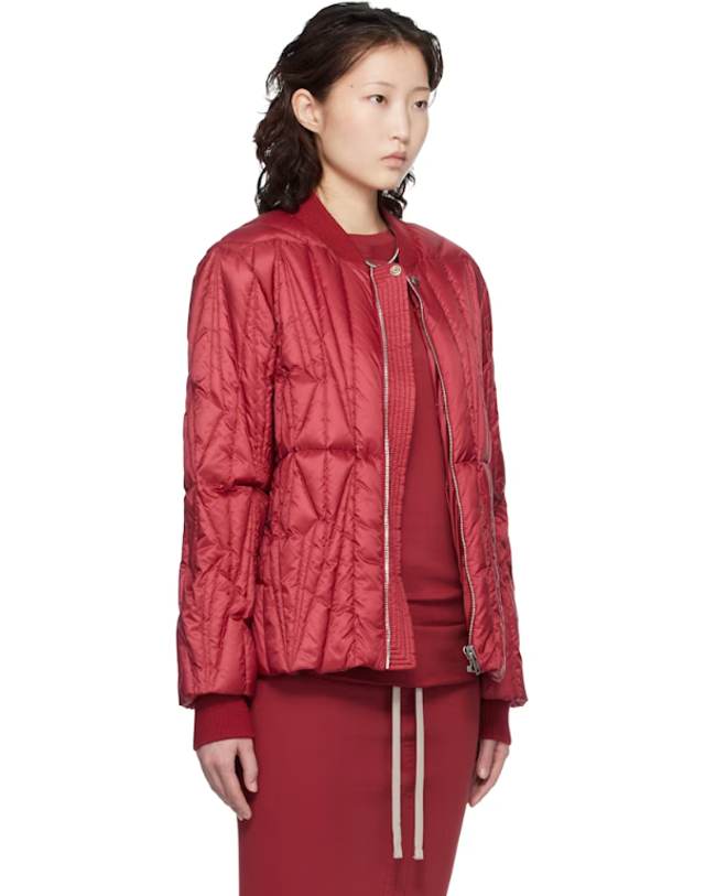 릭오웬스 [해외직구] 릭오웬스 패딩 Moncler 레드 지오카모 플라이트 다운 재킷 261232F061006 착용컷