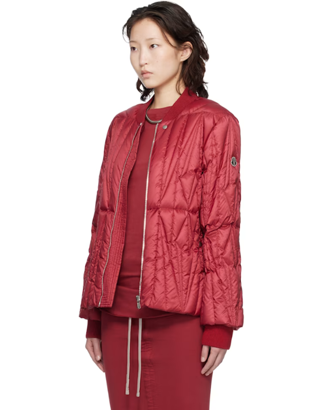 릭오웬스 [해외직구] 릭오웬스 패딩 Moncler 레드 지오카모 플라이트 다운 재킷 261232F061006 착용컷