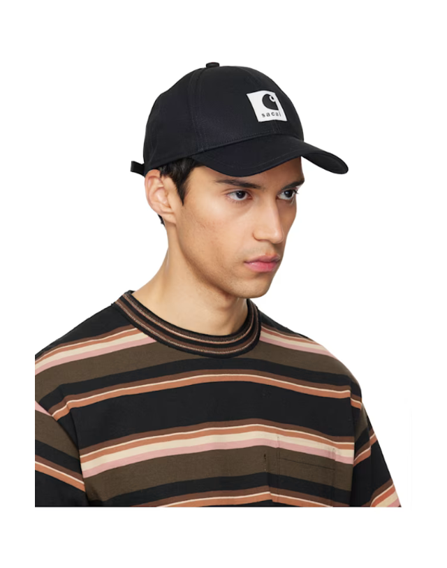 사카이 [해외직구] 사카이 볼캡 블랙 Carhartt WIP 덕 캡 261445M139007 착용컷