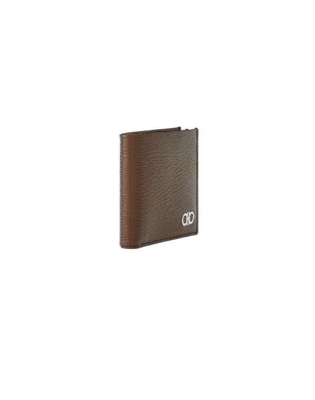 페라가모 [해외직구] 페라가모 간치니 지갑 브라운 블랙 66A063-753612 착용컷