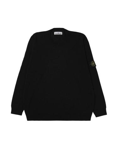 [해외직구] 스톤 아일랜드 510C4 라이트 퓨어 RWS 울 크루넥 스웨터 위드 리빙 블랙   24FW 8115510C4-A0029