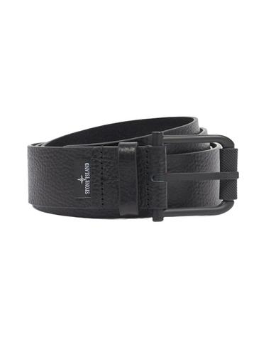 [해외직구] 스톤 아일랜드 9300002 텀블드 레더 벨트 매트 메탈 버클   25FW K2S1593000-02S0072-V0029