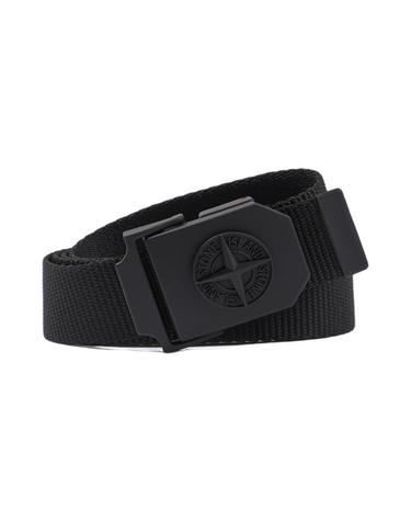 [해외직구] 스톤 아일랜드 9300003 나일론 테이프 벨트 컴퍼스 로고 버클 블랙   26FW L2S1593000-03S0071-V0029