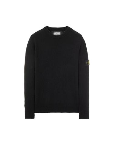 [해외직구] 스톤 아일랜드 535A3 램스울 스웨터 블랙   21FW 7515535A3-V0029