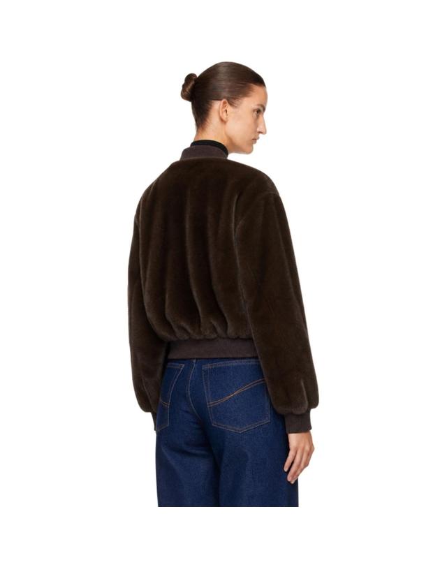 스텔라 매카트니 스텔라맥카트니 [해외직구] Stella McCartney 보머 브라운 플러쉬 밍크 에코퍼 보머 재킷 262471F058001 착용컷