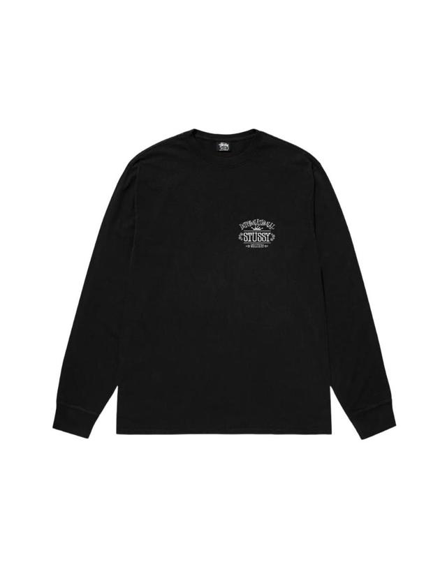스투시 [해외직구] 스투시 월드와이드 피그먼트 다이드 롱슬리브 티셔츠 블랙 1995095 1995095 착용컷